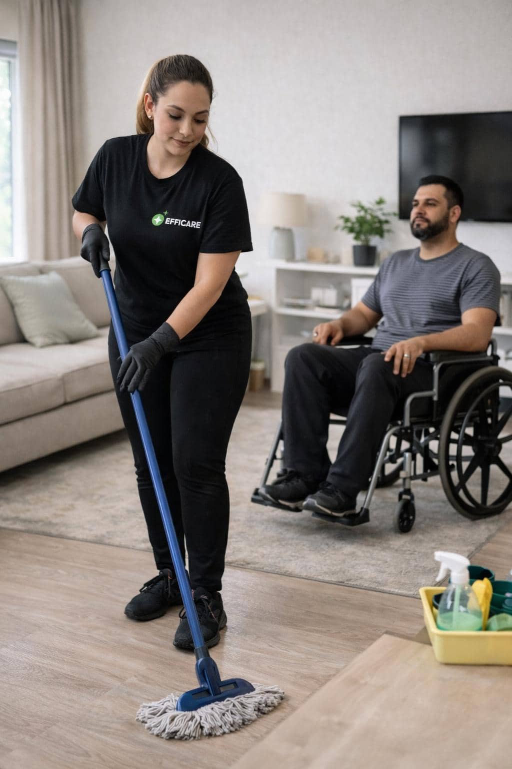 NDIS cleaning service in action